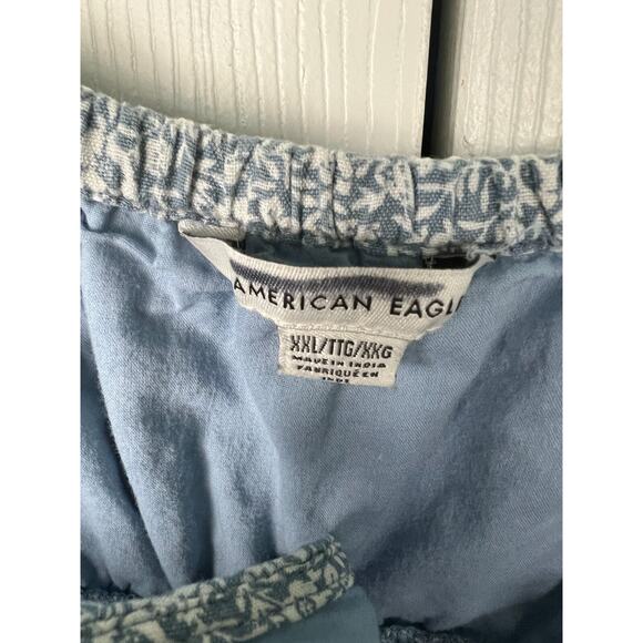 American Eagle Blue Ditsy Daisy Sunflower Dress XXL Boho Cottagecore - Picture 2 of 7